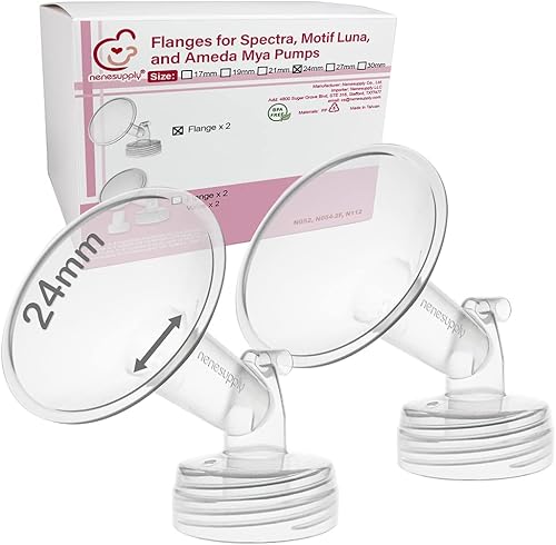 Nenesupply 2pc 17mm Flanges Compatible with Spectra S1 Spectra S2 Synergy Gold Breastpumps Replacement to Spectra Pump Parts and Spectra Flange Replace Spectra S2 Parts and Spectra 17mm - Jamouz