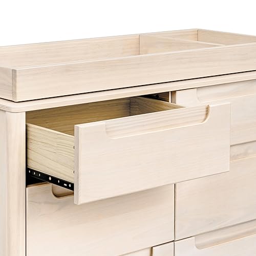 babyletto Yuzu 6-Drawer Dresser in White and Natural, Greenguard Gold Certified - Jamouz