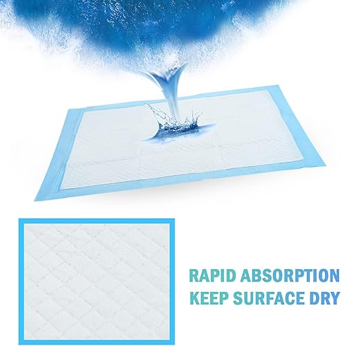 Timoo 100 PCS Disposable Changing Pad Leak-Proof Underpad Bed Table Protector Mat, Soft Non-Woven Fabric, 17 Inches x 13 Inches - Jamouz