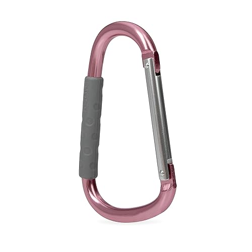 Nuby Large Handy Hook Carabiner Stroller Clip with Textured Soft Grip: Rose Gold - Jamouz
