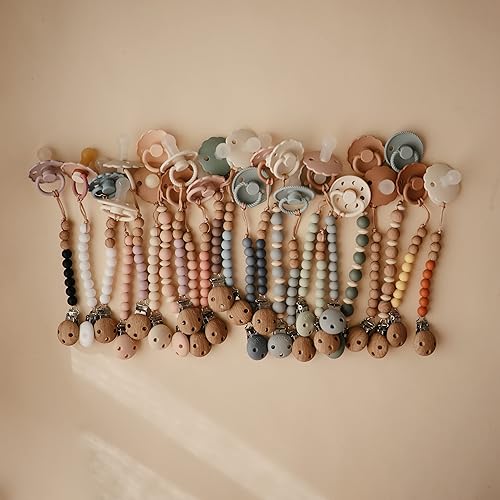 mushie 100% Silicone Baby Pacifier Clip BPA Free | Eva (Mauve) - Jamouz