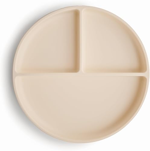 mushie Silicone Suction Plate | BPA-Free Non-Slip Design (Ivory) - Jamouz