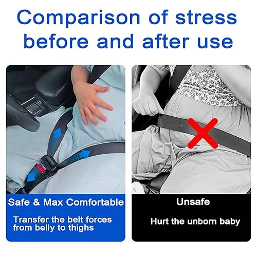 Pregnancy Cushion Adjuster Maternity Chair Belt Bump Strap Adjuster for Mother Protect Tummy Prevent Compression of Abdomen, Black - Jamouz