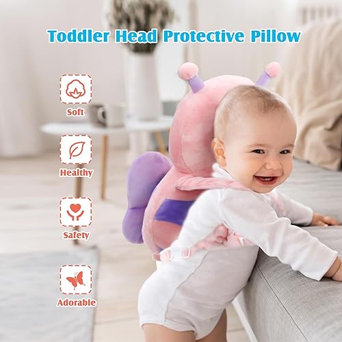 Baby Head Protector Cushion Toddler Backpack, Baby Safety Products for Toddler Baby Head Protection for Crawling & Walking - Jamouz