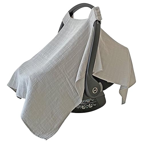 MOZAH Baby Multi-Use Cover: 9-in-1 Car Seat Covers Canopy Cover, Breathable Breastfeeding Cover, Stroller Cover & More, Boys & Girls Shower Gifts (Warm Taupe) - Jamouz