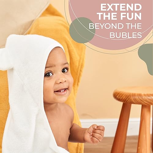 Toddler Bath Towel - Viscose from Bamboo & Cotton Blend for Delicate Skin - Super Soft Thick 600GSM - Ideal Toddler Boy and Girl Bath Essentials 35'x35' Bath Towel - Baby Towel with Hood - Jamouz