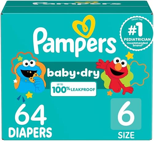 Pampers Diapers - Baby Dry - Size 1, 44 Count, Absorbent Disposable Infant Diaper (Packaging May Vary) - Jamouz