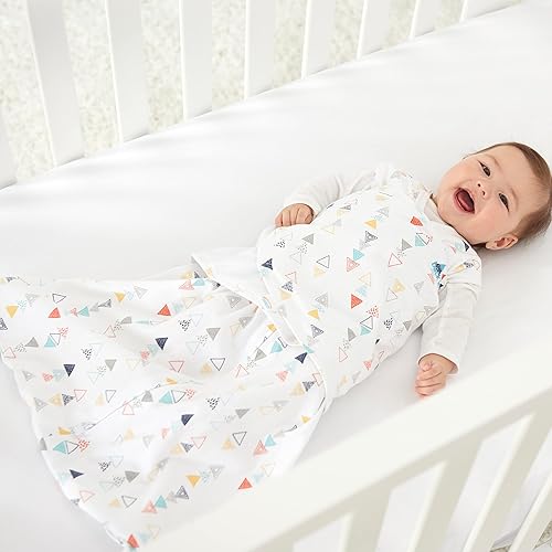 HALO 100% Cotton Sleepsack Swaddle, 3-Way Adjustable Wearable Blanket, TOG 1.5, Baby Blue, Newborn, 0-3 Months - Jamouz