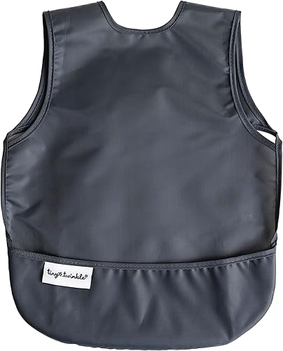 Tiny Twinkle Mess Proof Baby Bib - Waterproof Toddler and Baby Apron Bib - Machine Washable - PFAS and BPA Free - Jamouz