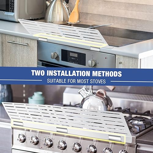 Adjustable Child Safety Stove Guard - Heavy-Duty Heat- Resistant Child Proof Stove Guard That Protects from Burns and Scalds 17”-34” - Jamouz