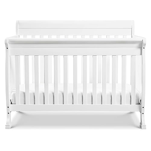 DaVinci Kalani 4-in-1 Convertible Crib in White, Greenguard Gold Certified - Jamouz