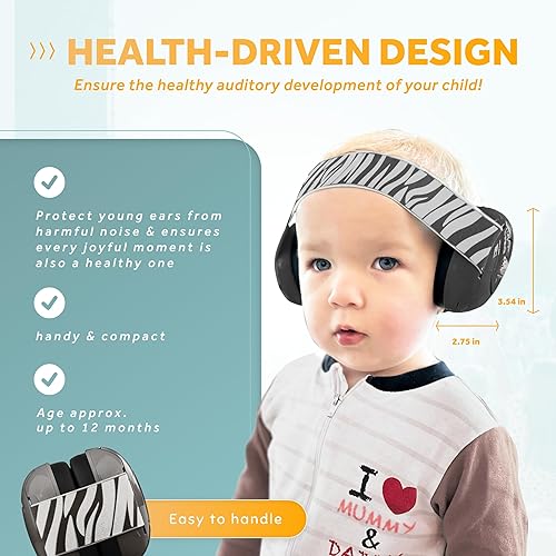 Schallwerk ® Mini+ Baby Ear Muffs – Noise Protection for Babies, Infants, Toddlers – CE & ANSI Certified Headphones - Jamouz
