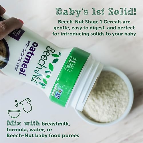 Beech-Nut Organic Oatmeal Baby Cereal Canister, 8 Ounce - Jamouz