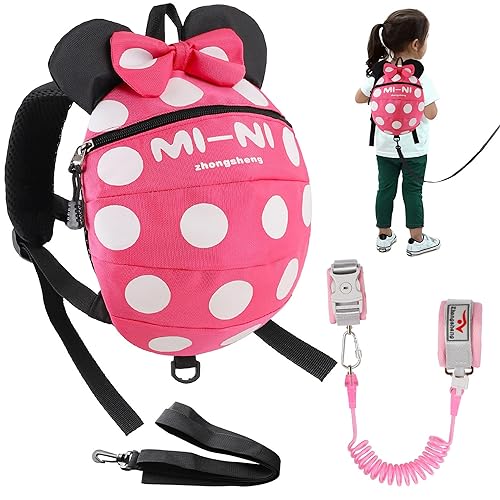 CZSYZCZS Toddlers Leash + Anti Lost Wrist Link Child Kids Safety Harness Kids Walking Wristband Assistant Strap Belt (pink) - Jamouz