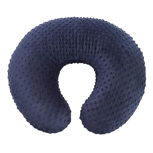 OWLOWLA Minky Nursing Cover, Breastfeeding Pillow Slipcover Fits Nursing Pillow for Baby Boy Girl(Baby Blue) - Jamouz