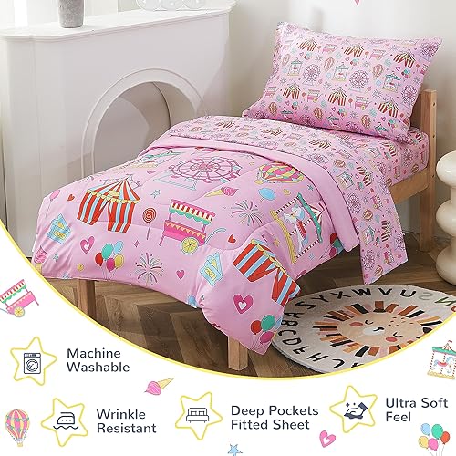 Viviland Boys Gamer Toddler Comforter Sets, Soft Toddler Bedding Set, Video Game Microfiber Toddler Bed Set - Jamouz