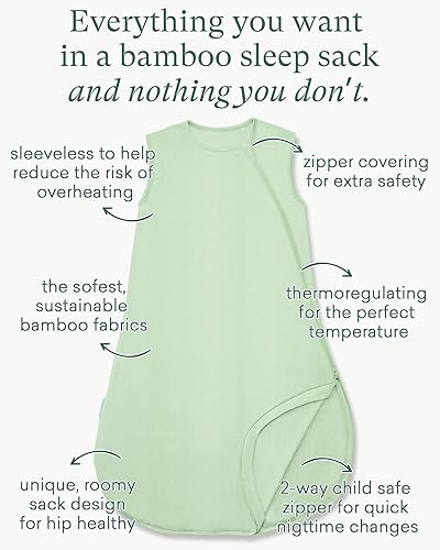 Supersoft Sleep Sack 0.5 TOG, Premium Bamboo Viscose Sleeping Bag Thin Baby Wearable Blanket 2-Way Zipper Sleep Sack - Jamouz