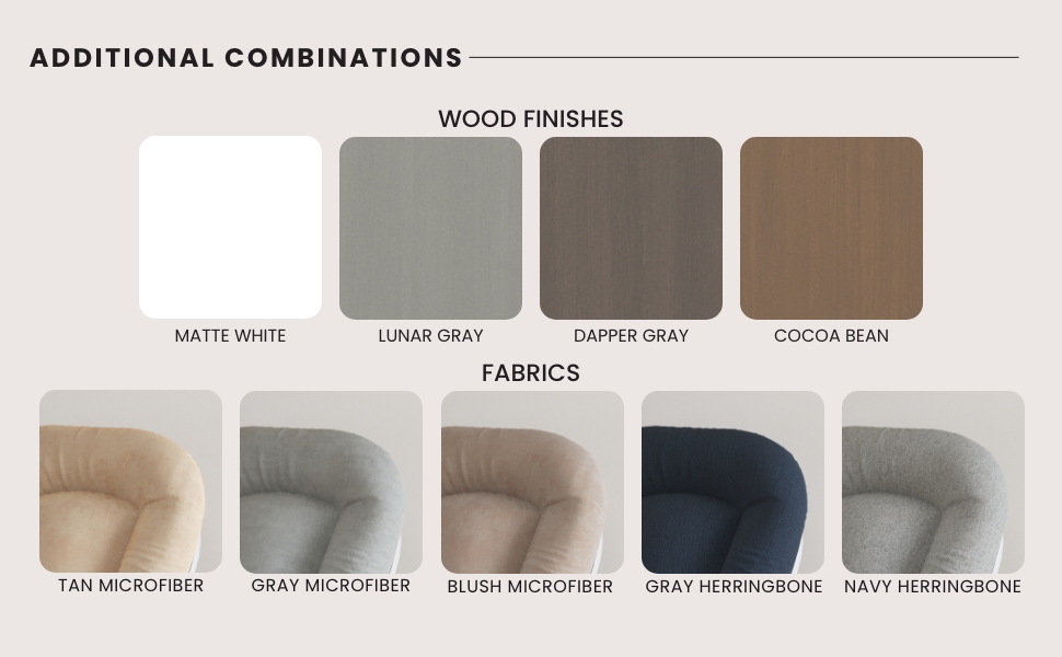 Cozy Glider Module 3 Additional Finishes Dusty Heather