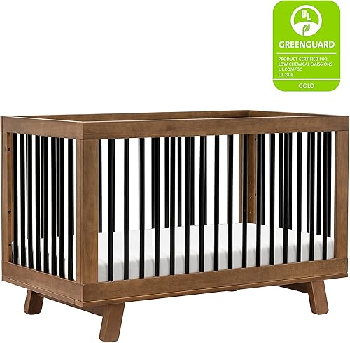babyletto Hudson 3-in-1 Convertible Baby Crib with Toddler Bed & Daybed Conversion - Easy to Assemble - GREENGUARD Gold Certified w/ 4 Adjustable Mattress Heights - Natural - Jamouz
