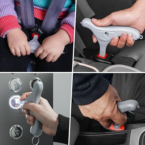 Buckle Release Tool - Compatible with Baby Car Seat, Stroller, Vehicle Buckle & Other Push Button Device - Easy Buckle Release Aid for Arthritis, Long Nails & Elderly - Jamouz