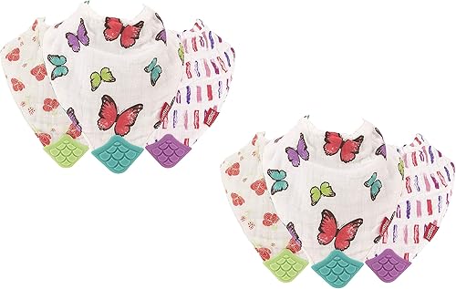 Nuby Reversible 100% Natural Cotton Muslin Teething Bib - Jamouz