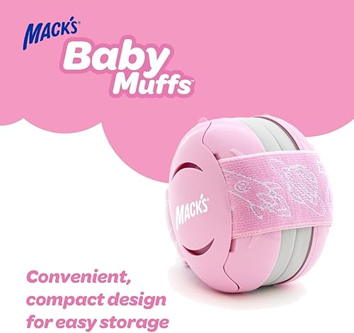 Mack's Baby Muffs | Baby Ear Muffs Noise Protection | High NRR | Noise Cancelling Headphones for Babies & Toddlers - Jamouz