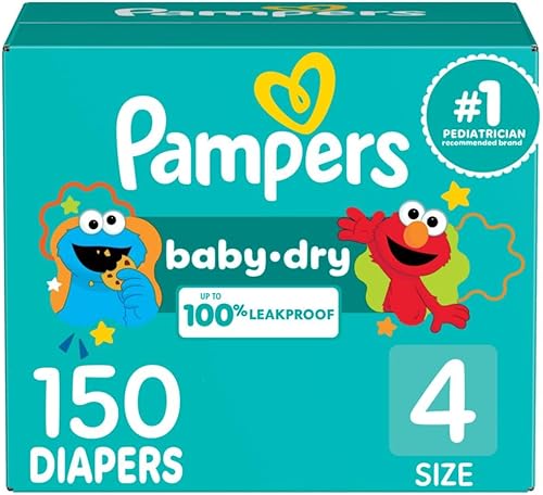 Pampers Diapers - Baby Dry - Size 1, 44 Count, Absorbent Disposable Infant Diaper (Packaging May Vary) - Jamouz