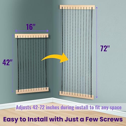 Stuffed Animal Storage Hammock Wooden Plush Toy Organizer for Kids Room Décor, Playroom Nursury Plush Toys Storage Caddy, Decoration Wall Hanging Stuffed Animal Net or Hammock Corner - Jamouz