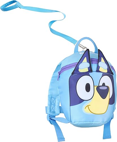 Bluey Backpack with Reins Toddler Backpack with Reins and Harness 1-4 Years (Blue) - Jamouz