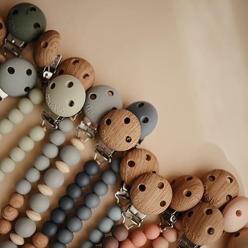 mushie 100% Silicone Baby Pacifier Clip BPA Free | Eva (Mauve) - Jamouz