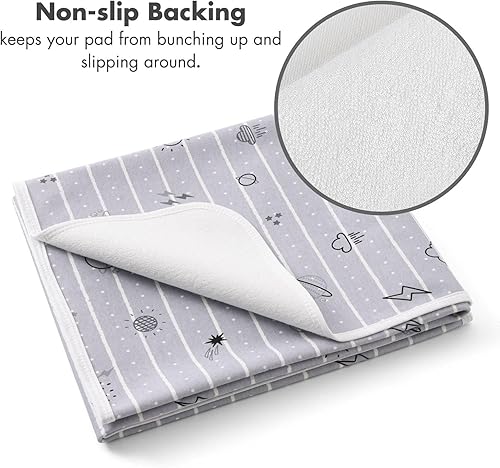 Baby Waterproof Bed Pad Washable Mattress Pad Reusable Underpads Bed Wetting Incontinence Cover for Baby Toddler Children and Adults - Jamouz