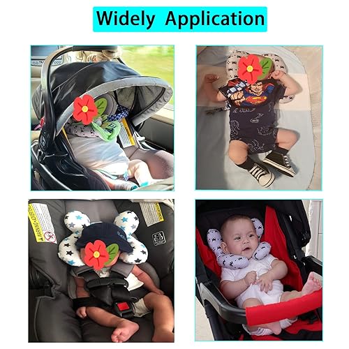 Baby Travel Pillow - Infant Head and Neck Support Pillow Baby Neck Pillow for Car Seat,Pushchair(Grey) - Jamouz