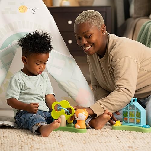 Ingenuity Tummy-to-Toes 6-in-1 Milestone Center, Play Gym, Foldable Mat, Music and Nature Sounds, Lights, Activity Jumper, Table, Playhouse, for Ages 0-48 Months - Jamouz