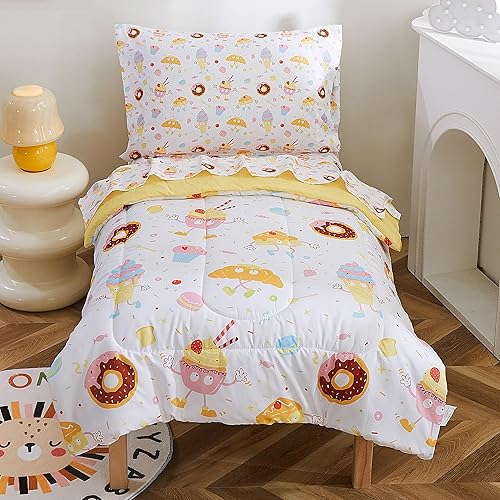 Viviland Boys Gamer Toddler Comforter Sets, Soft Toddler Bedding Set, Video Game Microfiber Toddler Bed Set - Jamouz