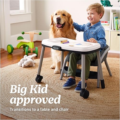 Graco Table2Table Premier Fold 7 in 1 Convertible High Chair | Converts to Dining Booster Seat, Kids Table, and More, Maison - Jamouz