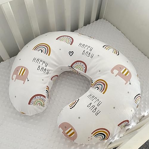 OWLOWLA Minky Nursing Cover, Breastfeeding Pillow Slipcover Fits Nursing Pillow for Baby Boy Girl(Baby Blue) - Jamouz