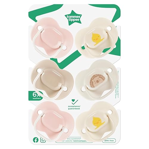 Tommee Tippee Fun Pacifier, 18-36 Months, 6 Pack with a Symmetrical, BPA Free Silicone Nipple - Jamouz