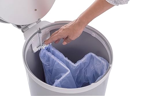 Premium Steel Diaper Waste Pail with Step Open, Gray - Jamouz
