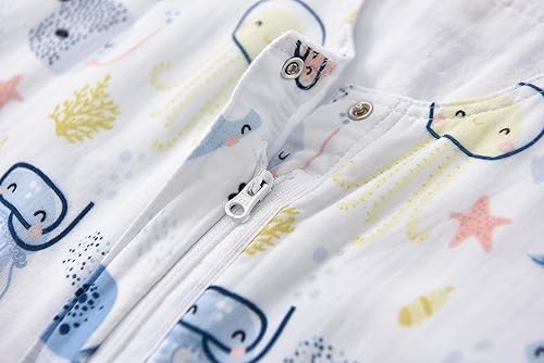 Baby Sleep Sack 2-4 T Baby Wearable Blanket 100% Organic Cotton 0.5 TOG Toddler Sleeping Sack 2- Way Zipper Soft Lightweight X-Large Pup - Jamouz