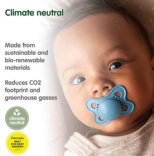MAM Original Pure Pacifier, Climate Neutral MAM Natural Rubber Pacifier, Sustainable & Bio-Renewable Raw Materials, Sterilizer Case, Unisex, 0-6 Months, 2-Pack - Jamouz
