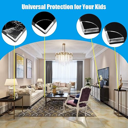 [36 Pack] Slim Clear Edge Bumpers, Tomorotec Corner Protectors Edge Guards Corner Cushion for Baby Safety for Furniture, Slim Table, Windows, Bed and etc - Jamouz
