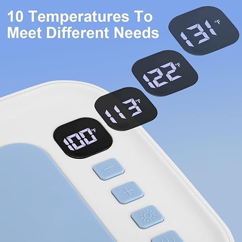 Baby Wipe Warmer and Baby Wet Wipes Dispenser, 10 Modes of Temperature Heating Control, Large Capacity with Night Light Portable Diaper Wipes Warmer for Newborn Baby, Baby Shower Gifts White - Jamouz