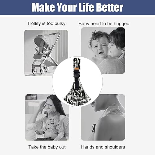 Baby Sling,Baby Sling Carrier,Toddler Carrier,Carrier for 10-30lbs,Lightweight and Non-Slip Hip Seat(Black) - Jamouz