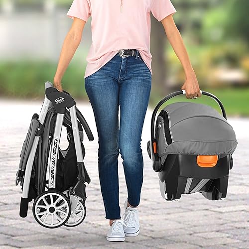 Chicco Mini Bravo Plus Travel System - Slate | Grey - Jamouz