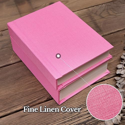 Small 4x6 Photo Album with Writing Space Holds 30 Photos Ideal for Wedding Theme-Album and Baby Photo Album (Beige) - Jamouz