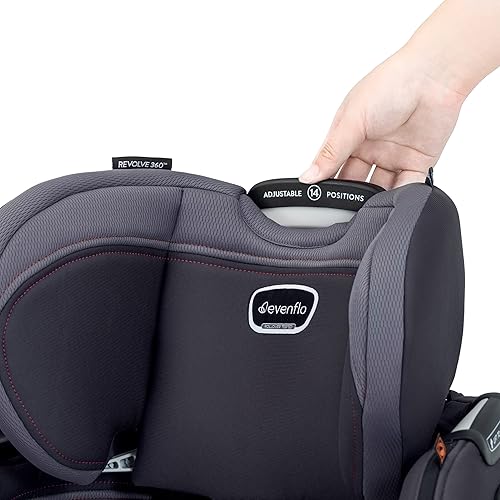 Evenflo Convertible Car Seat w/ 360 Degree Rotation & 3 Modes, Revolve360, Revere Gray - Jamouz