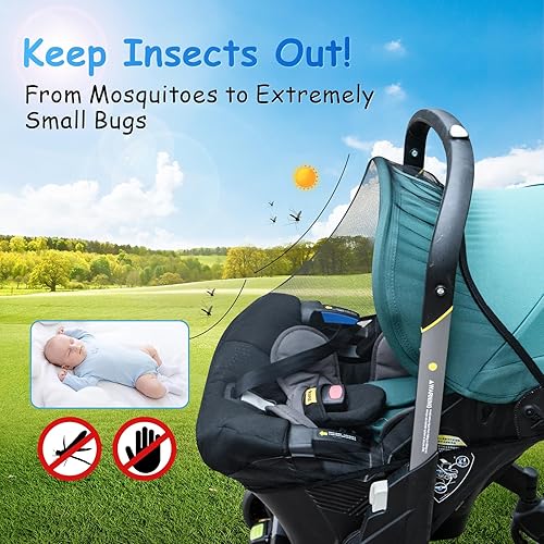 Mosquito Net for Stroller, Compatible with Doona Stroller & Car Seat, Premium Quality Machine Washable, Stoller Accessories, Breathable,Easy to Store(with a Storage Bag), Portable - Jamouz