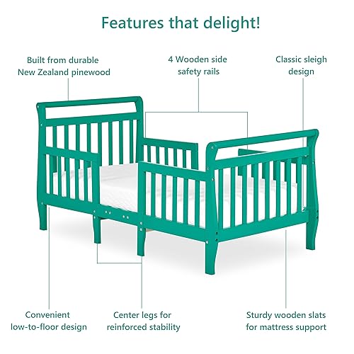 Emma 3-In-1 Convertible Toddler Bed In Fuschia Pink, Converts To Two Chairs And-Table, Low To Floor Design, JPMA Certified, Non-Toxic Finishes, Safety Rails - Jamouz