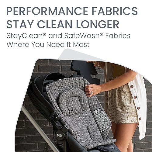 Britax Willow Grove SC Baby Travel System, Infant Car Seat and Stroller Combo with Alpine Base, ClickTight Technology, SafeWash, Pindot Stone - Jamouz