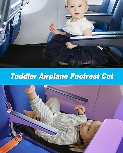 Toddler Travel Bed, Airplane Travel Seat Essentials Kids, Portable Toddler Bed, Baby Airplane Travel Cot Accessories, Airplane Must Haves for Toddlers - Jamouz